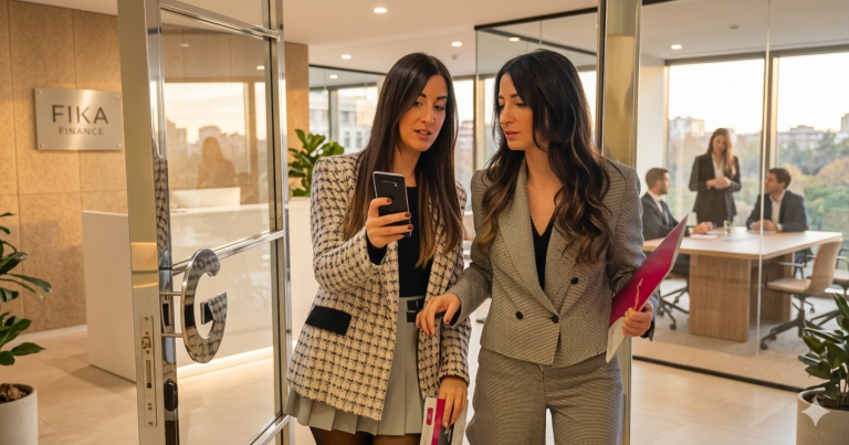Asesoras de FIKA Finance en la oficina